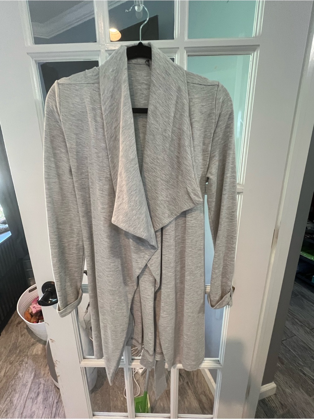 Gibson Look Grey Belted Ponte Topper Jacket